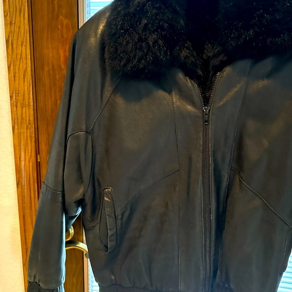 Mens leather and fur jacket - Picture 2 of 6